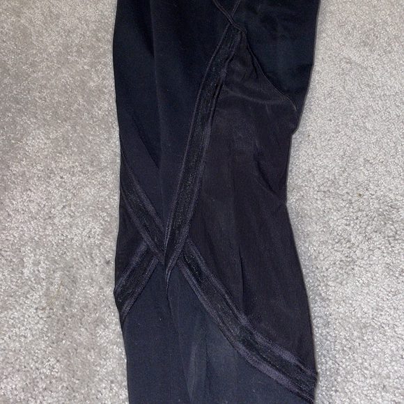 Athleta Mesh Black Leggings - Picture 2 of 2